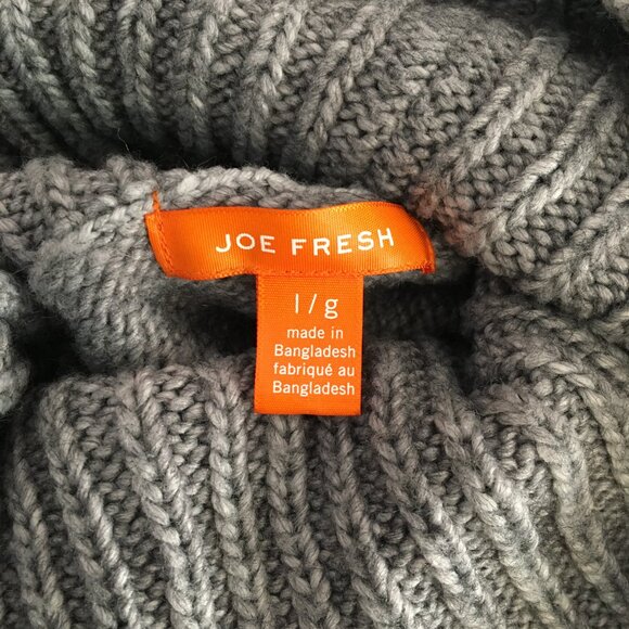 [Joe Fresh] Grey Cable Knit Sweater Dress | L | Good - Picture 8 of 8
